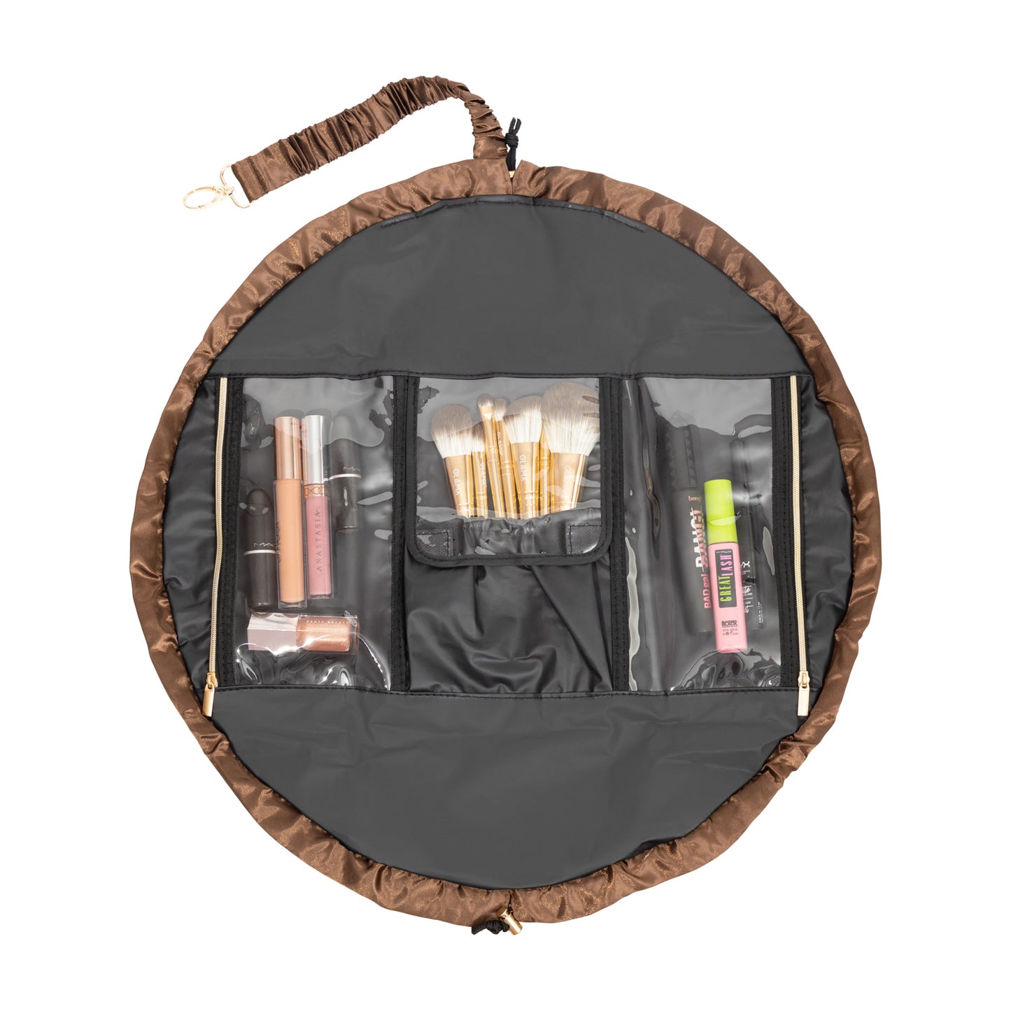 Lay Flat Make Up Bag - Bronzé