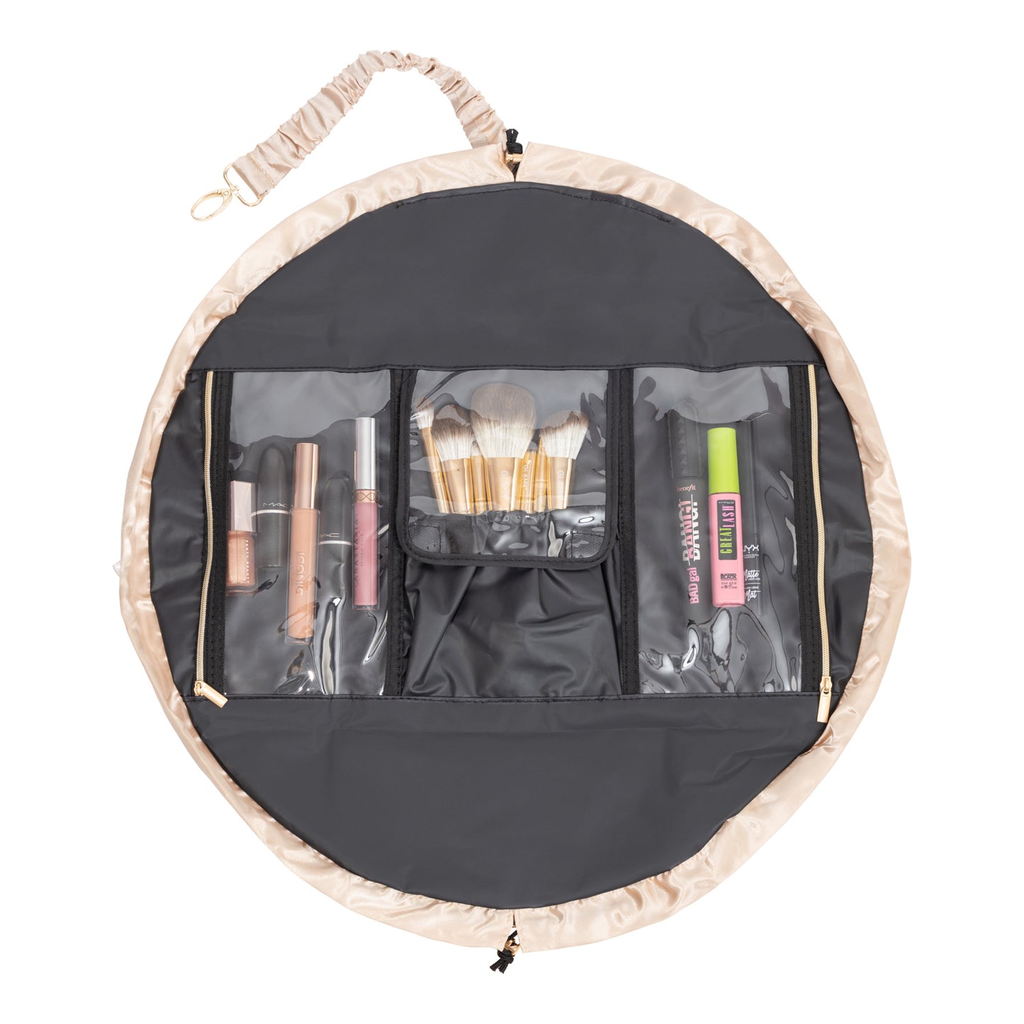 Lay Flat Make Up Bag - Champagné